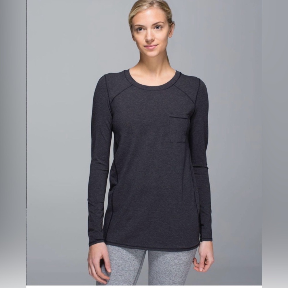 L- 108 🍋 Lululemon’s 🍋  Find Your Zen Long Sleeve
Heathered Black
